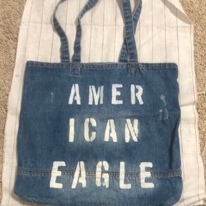 American Eagle tote bag denim